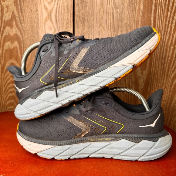 Hoka One One Arahi 5 Mens Running Shoes Size 9.5D Dark Gray Walking Athletic - Picture 2 of 11